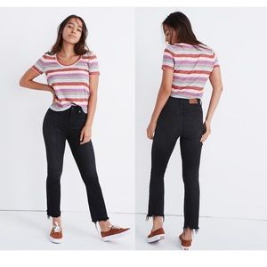 Madewell | Cali Demi Boot Raw Hem Cropped Black Je